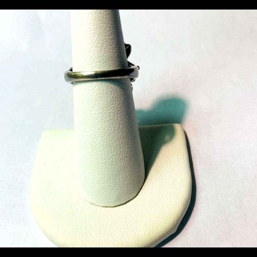 Garnet Floral Ring 925 Silver - Picture 5 of 14